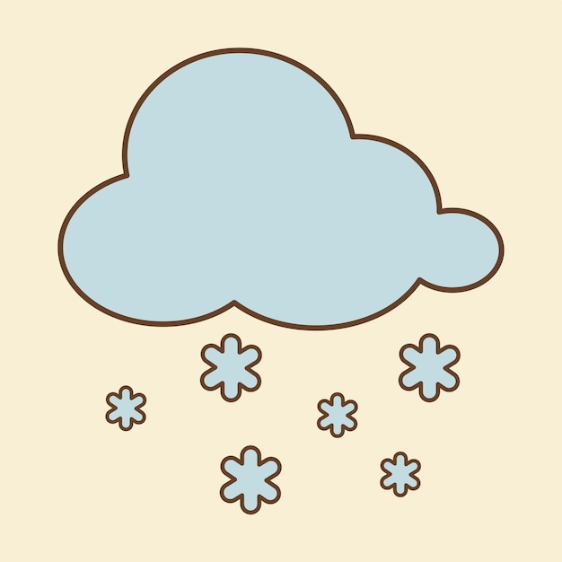 Diseño plano de nieve Clipart