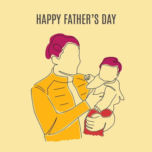 Diseño plano padre y bebé
