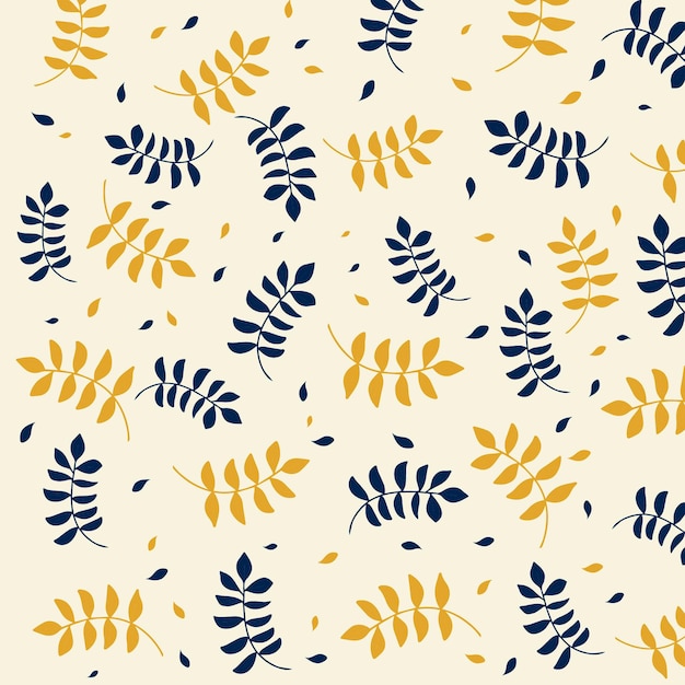 diseño plano sin patrón con hojas
