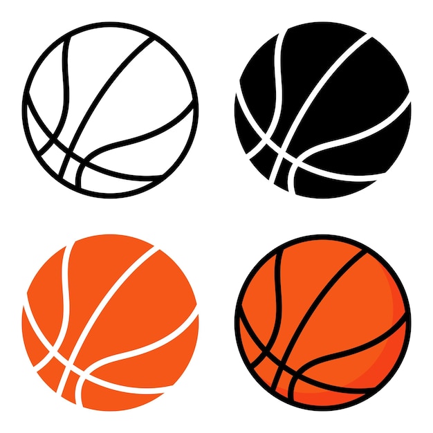 Diseño plano de la pelota de baloncesto