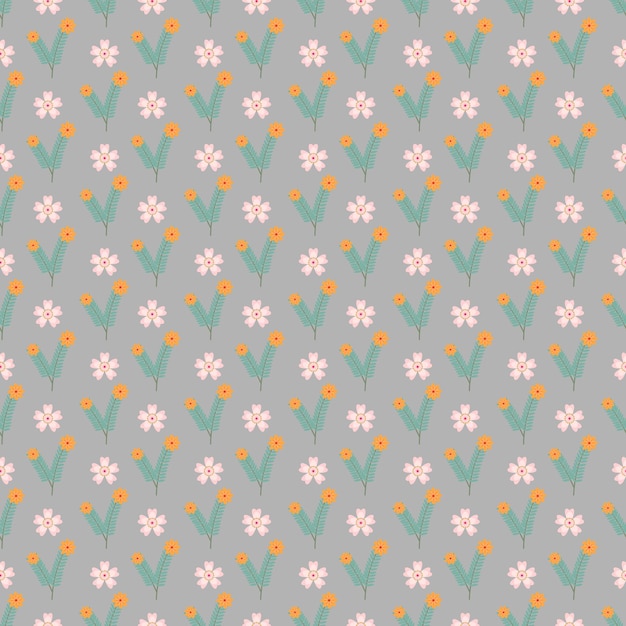 Diseño plano pequeñas flores diseño de patrón sin costuras