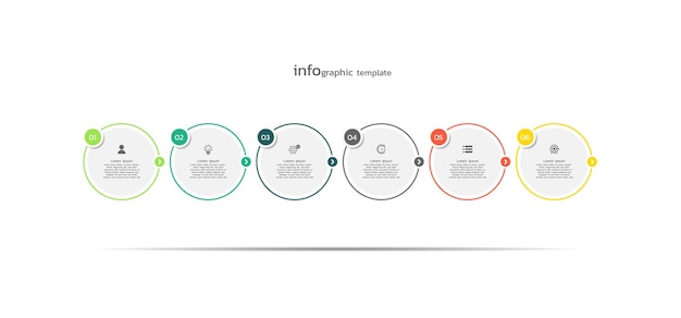 Vector diseño plano de la plantilla de la infografía de presentación