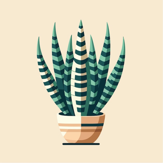 Vector diseño plano sansevieria natural planta de interior para la decoración