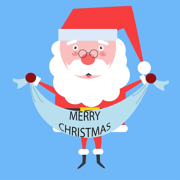 diseño plano santa claus