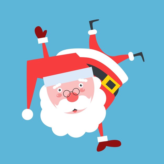 diseño plano de santa claus