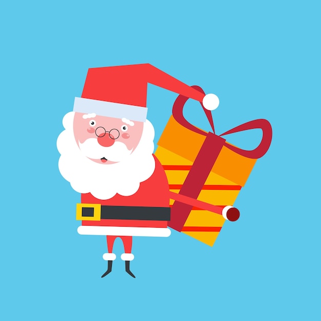 Diseño plano de santa claus