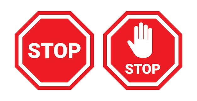 Diseño plano de señal de stop