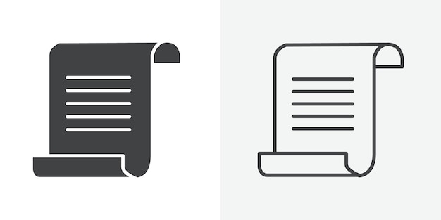 Diseño plano y sencillo del icono de la página de papel