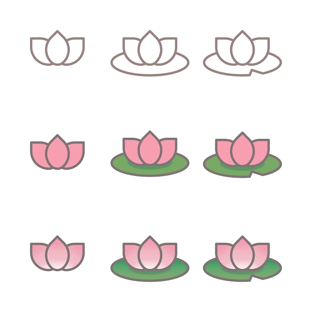 Diseño plano simple de la flor de loto del día de Wesak