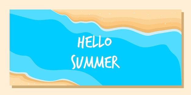 Diseño plano simple de hola verano