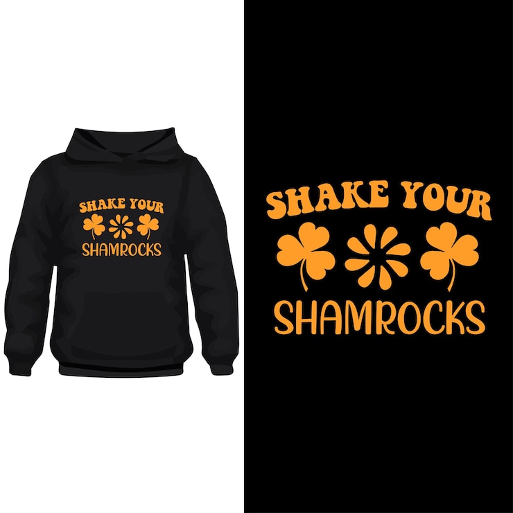 Vector diseño plano st patricks letras con sombrero verde st patricks diseño de camiseta