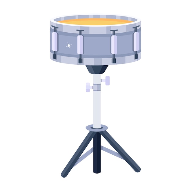 Un diseño plano de tambor.