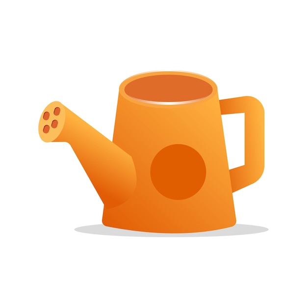 Diseño plano de taza de agua de jardinería