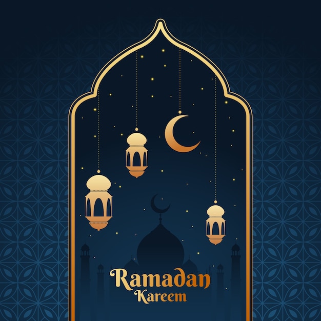 Diseño plano tema ramadán