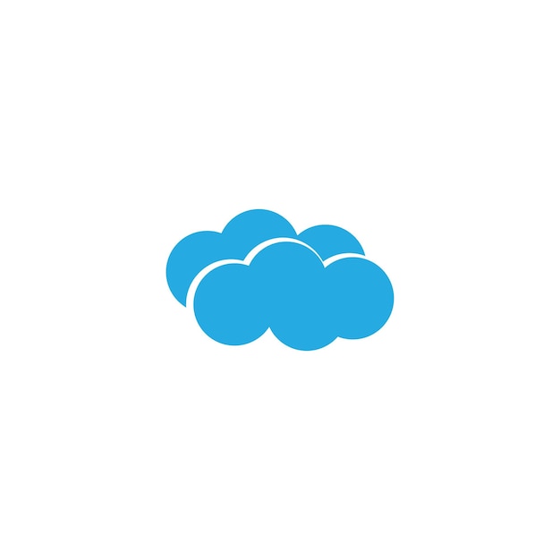 Diseño plano del vector del icono de la ilustración de la nube