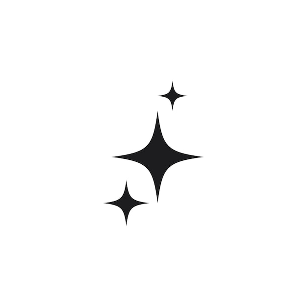 Diseño plano del vector del icono del logotipo de la estrella