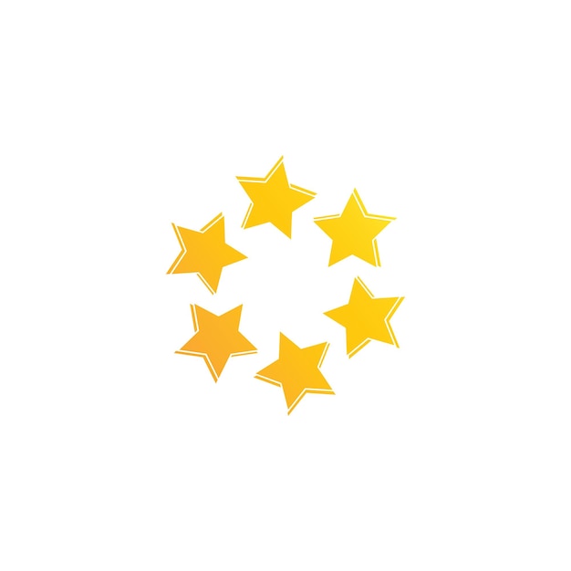 Diseño plano del vector del icono del logotipo de la estrella