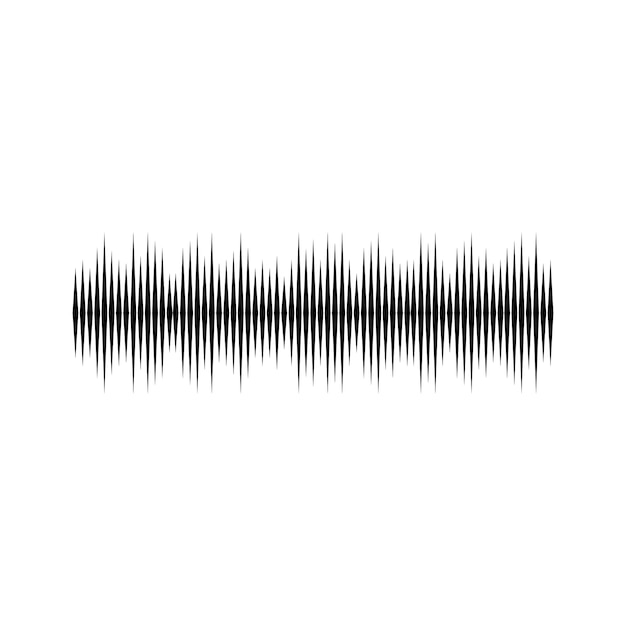 Diseño plano del vector del icono de la música Soundwave