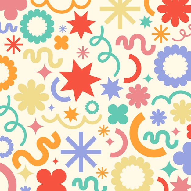 diseño plano vector lindo colorido forma abstracta fondo geométrico papel tapiz