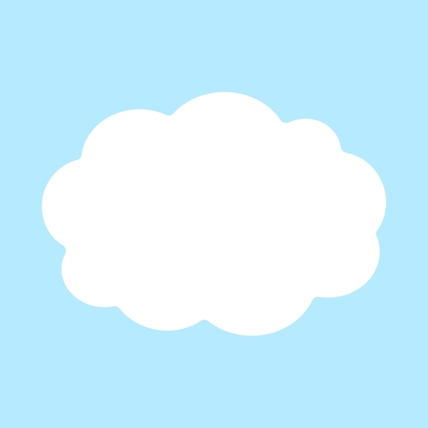 Diseño plano vectorial de clipart de etiqueta de nube vectorial