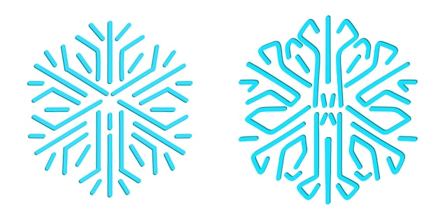 Diseño plano vectorial gratuito Colección de nieve navideña