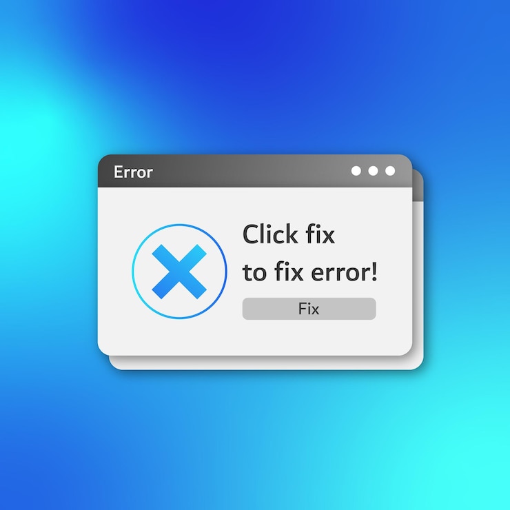 Vector diseño plano vectorial gratuito mensaje de error de computadora que aparece