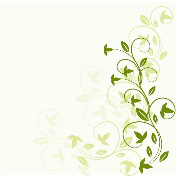 diseño plano vectorial de hojas y flores lineales