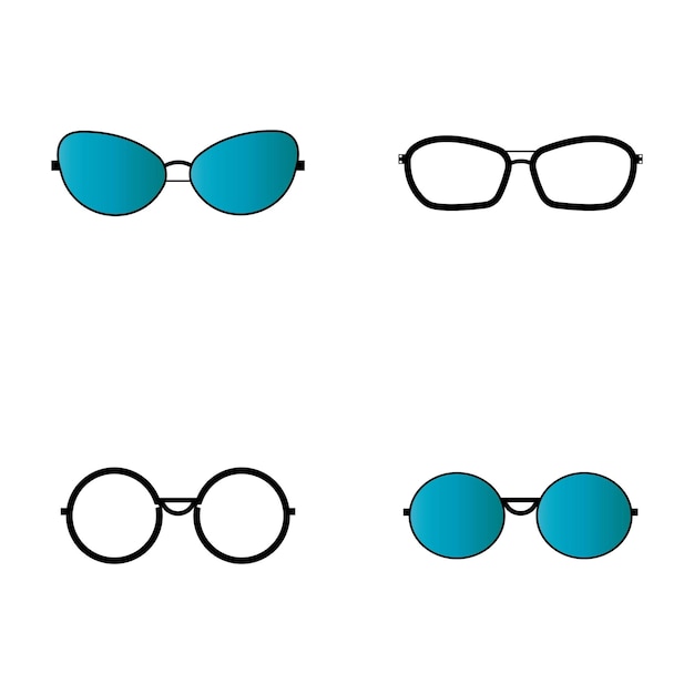Diseño plano vectorial de íconos sin vidrio