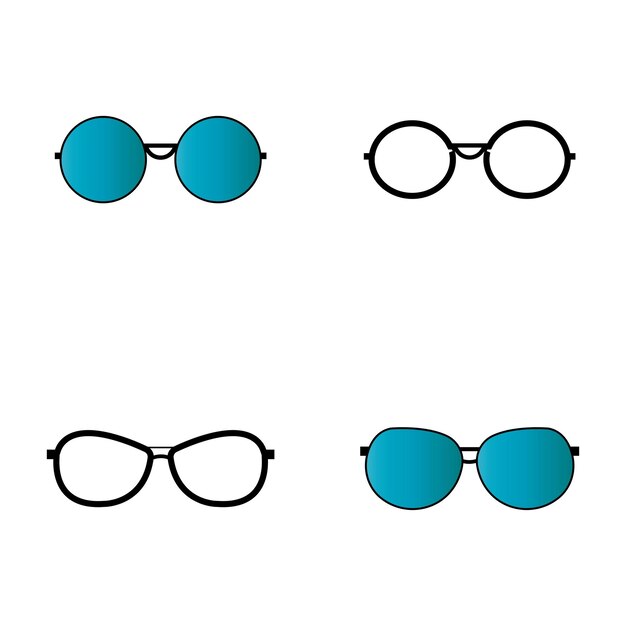 Diseño plano vectorial de íconos sin vidrio