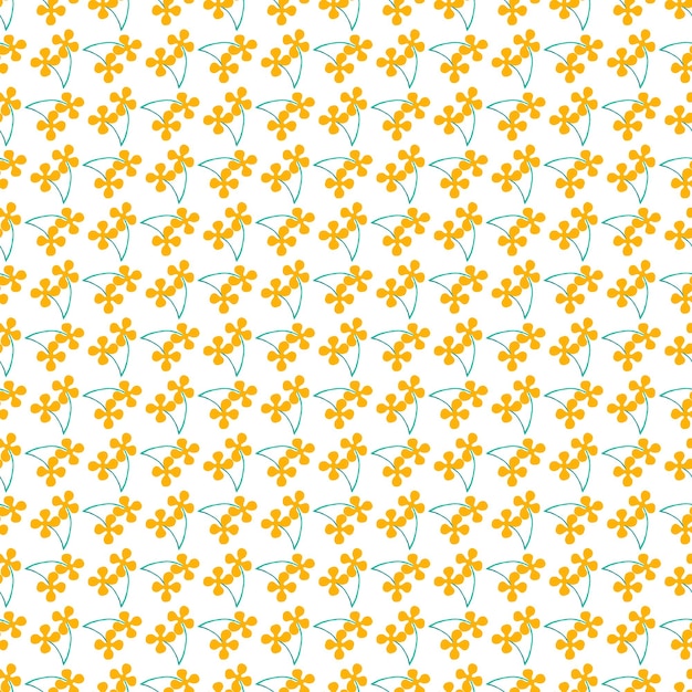 Diseño plano vectorial libre patrón de pequeñas flores