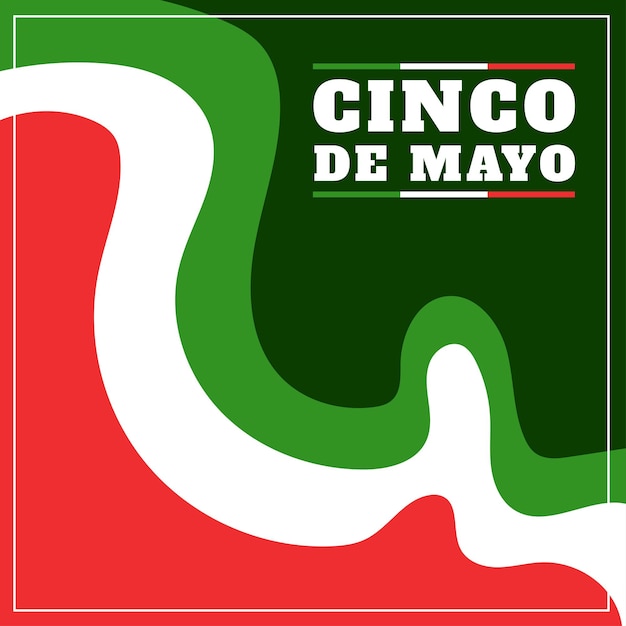 diseño plano vectorial México Cinco de mayo concepto de plantilla de fondo