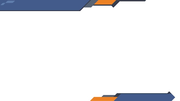 Diseño plano vectorial moderno de color azul y naranja