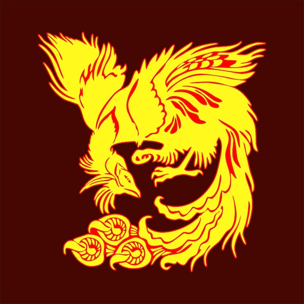 Diseño plano vectorial de Phoenix