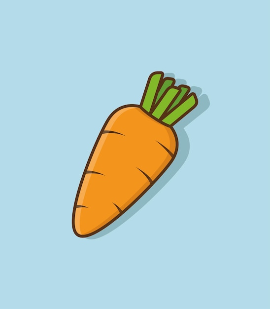 Diseño plano de zanahoria