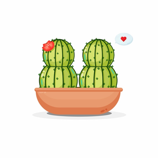 Diseño de plantas de cactus en maceta.