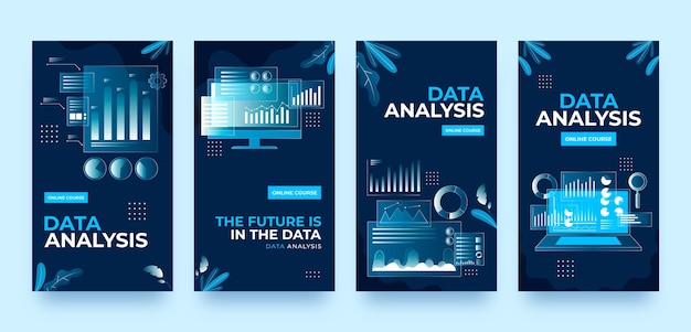 Vector diseño de plantilla de análisis de datos