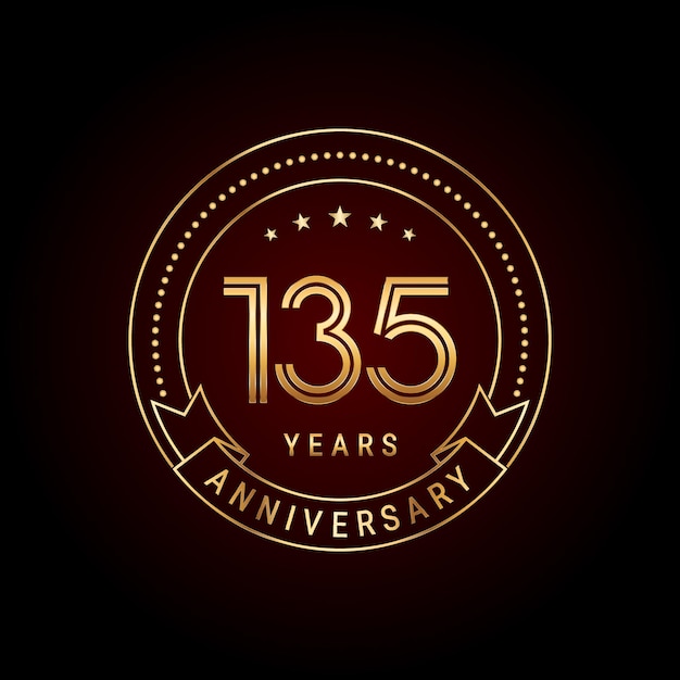 diseño de plantilla de aniversario de 135 años