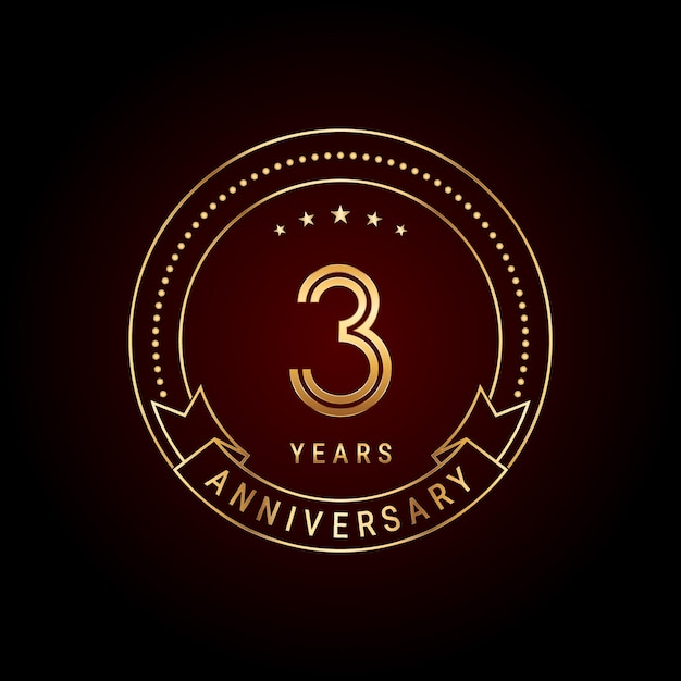 diseño de plantilla de aniversario de 3 años