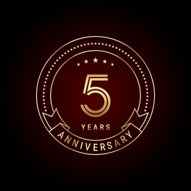 diseño de plantilla de aniversario de 5 años