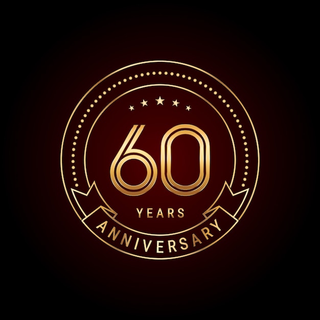 diseño de plantilla de aniversario de 60 años