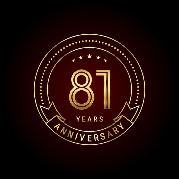 diseño de plantilla de aniversario de 81 años