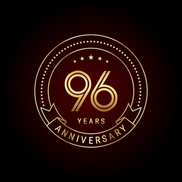 diseño de plantilla de aniversario de 96 años