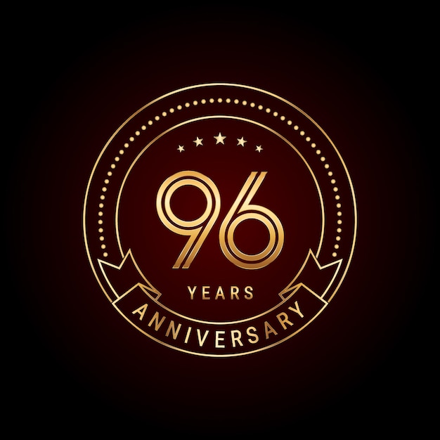 Diseño de plantilla de aniversario de 96 años