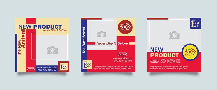 Diseño de plantilla de banner de anuncios de publicación de redes sociales vector A4