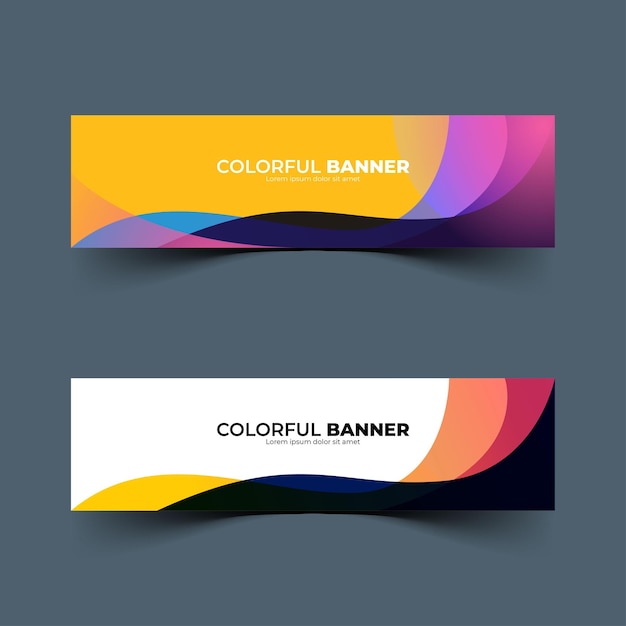 Diseño de plantilla de banner colorido