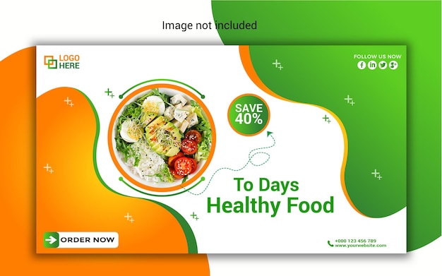 Diseño de plantilla de banner de comida y banner web
