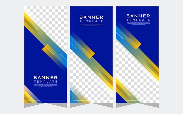 Diseño de plantilla de banner de conjunto vertical