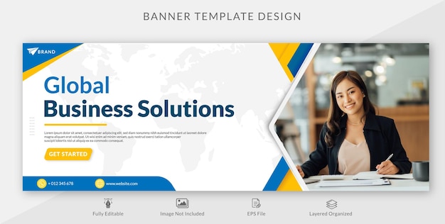 Vector diseño de plantilla de banner para empresa comercial