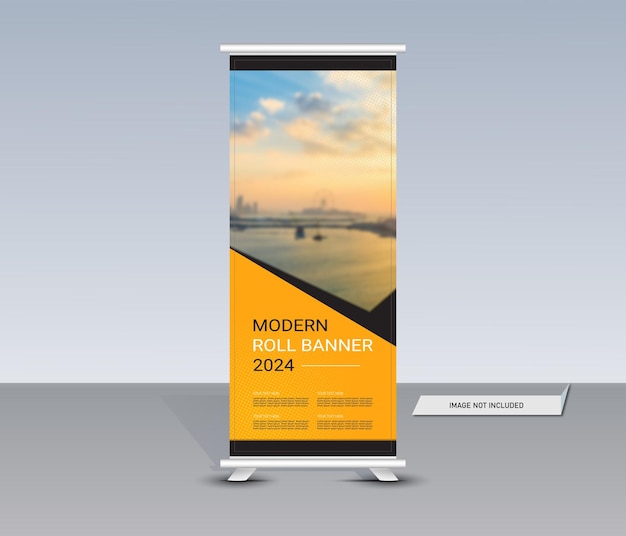 Diseño de plantilla de banner enrollable simple