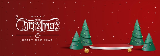 Diseño de plantilla de banner de feliz navidad.